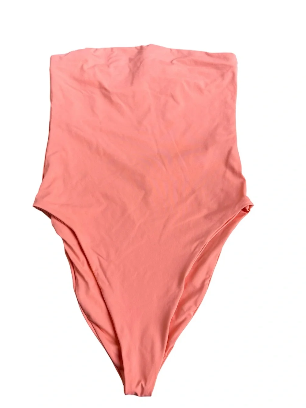 Free People x Toast signature tube one piece swimsuit size large peach orange